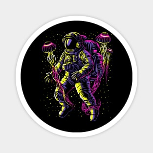 Astronaut with galactic jellyfish Magnet